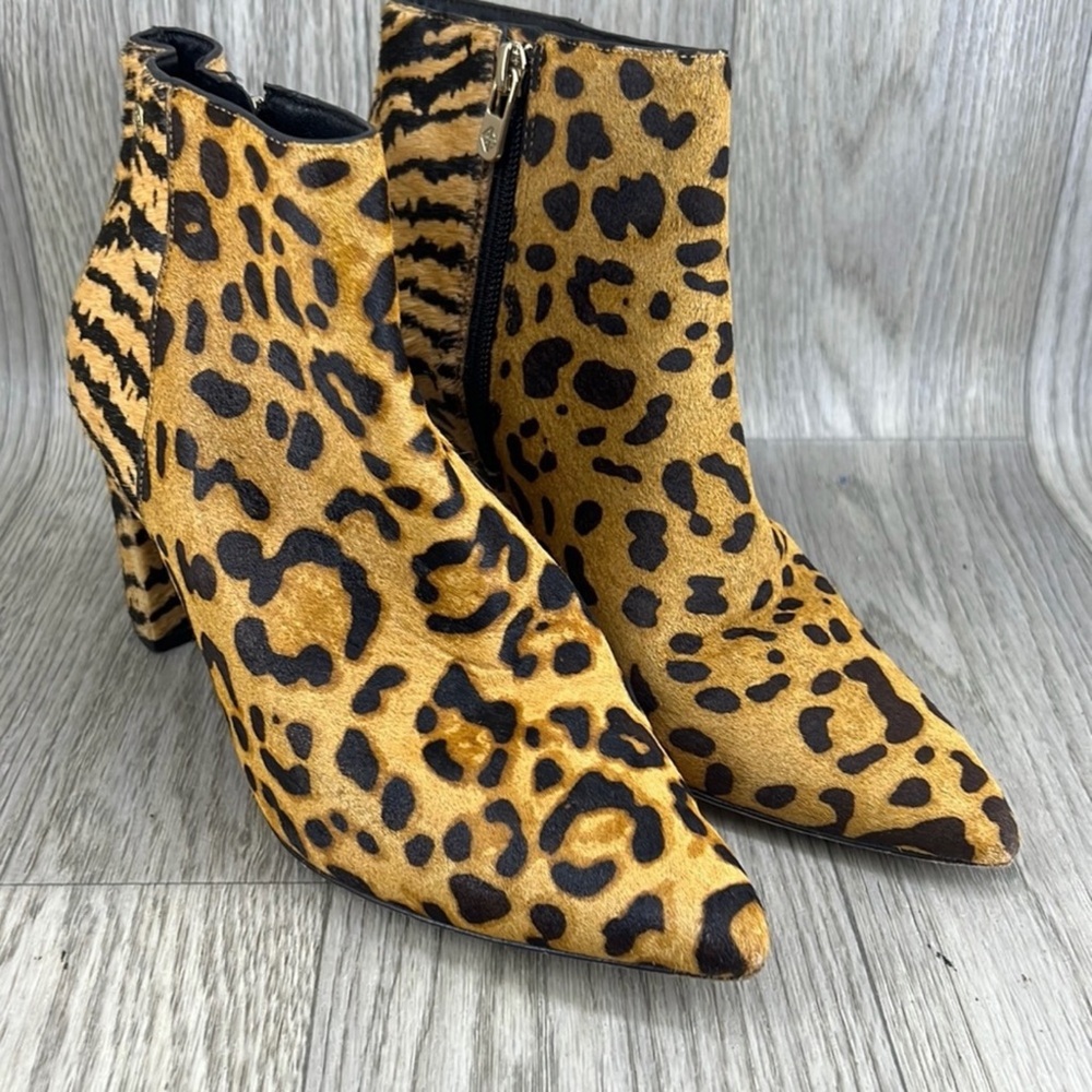 ANTONIO MELANI Animal Print Ankle Boots